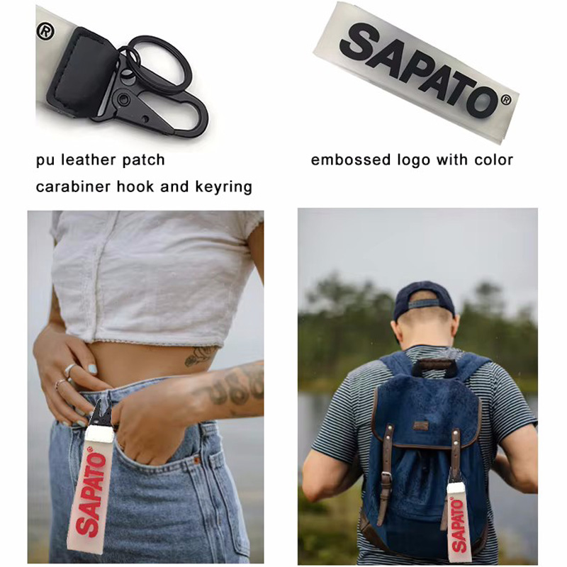 Off White PVC Keychain