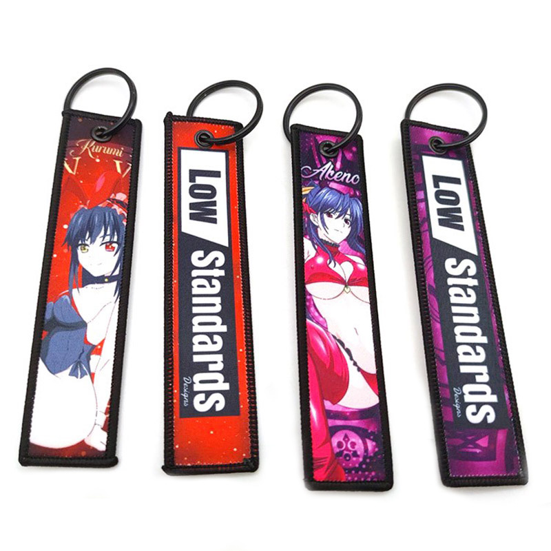 Flight Jet Tag Keychain Japanese Anime Sublimation Keychains Key Tags