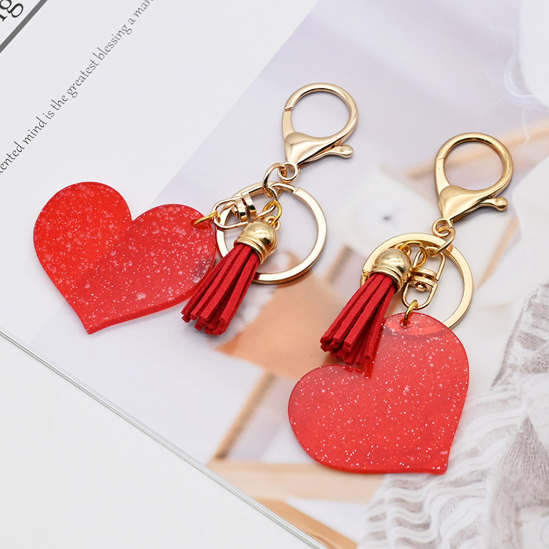 Heart Shape Acrylic Keychain Keyring Lobster Clasp Keychain for Bag