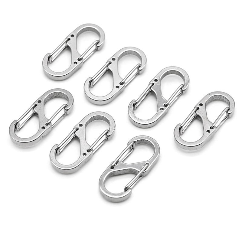 Stainless Steel S Type Carabiner Hook Metal S Biner Keychain