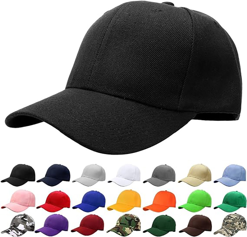 Womens Mens Baseball Hats Plain Black Baseball ...