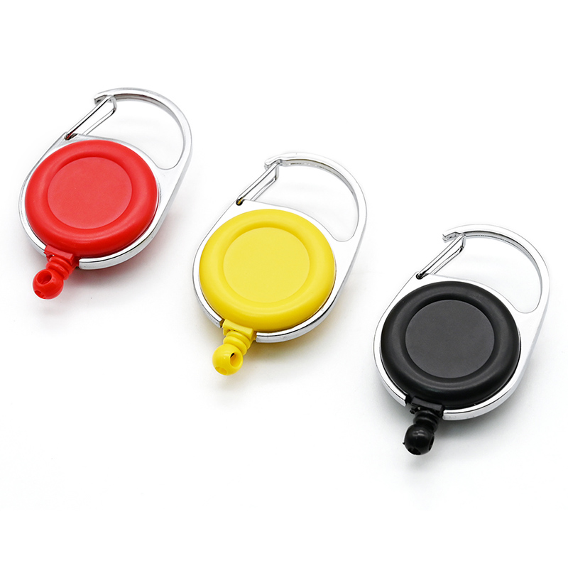 Custom Retractable Badge Reels Badge Holder Keychain With Claw Clasp Clip