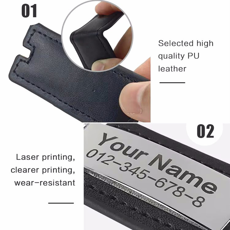Leather and Metal Keychain