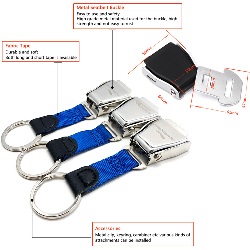 Airplane Seat Belt Key Chain