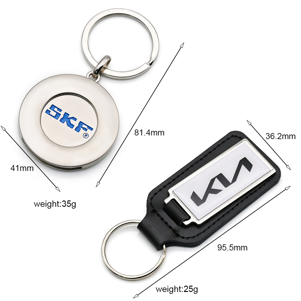 Leather Metal Keychain